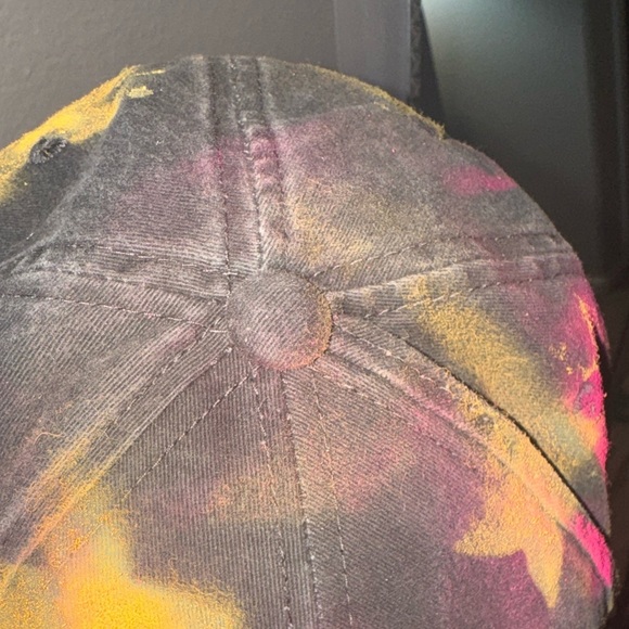 Custom Airbrushed LV dark denim women’s adjustable baseball hat beautiful peach - Picture 9 of 13
